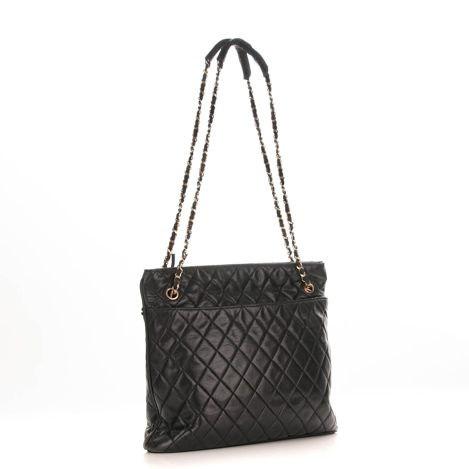Chanel Lambskin Quilted Tote Black 3 of 8