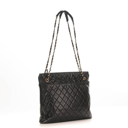 Chanel Lambskin Quilted Tote Black 3 of 8