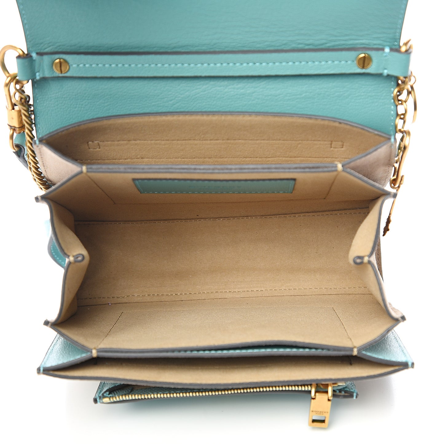 Sugar Goatskin Small GV3 Shoulder Bag Light Blue Tan