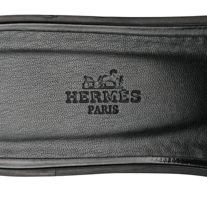 Hermes Patent Oran Sandals 40 Black 7 of 11