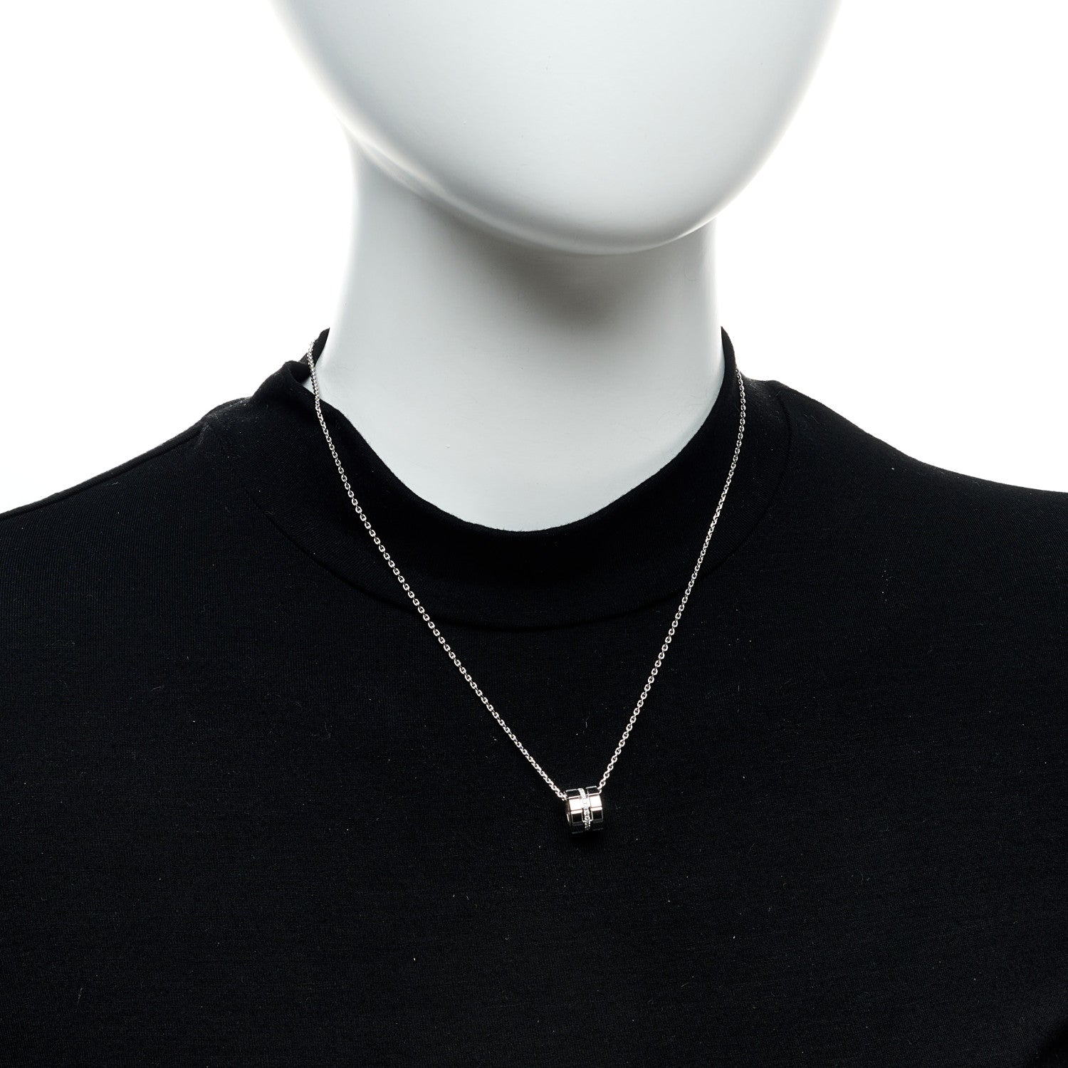 Chopard 18K White Gold Diamond Ice Cube Pendant Necklace 2 of 6
