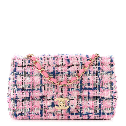 Chanel Tweed Quilted Mini Rectangular Flap Pink Multicolor 1 of 11