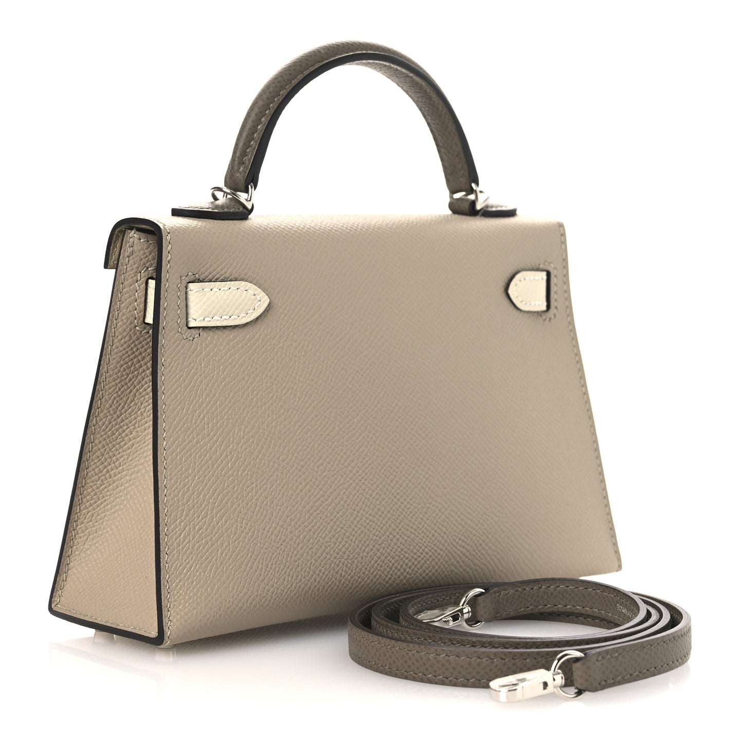 Epsom Tri-Color Mini Kelly Sellier 20 Trench Craie Etoupe