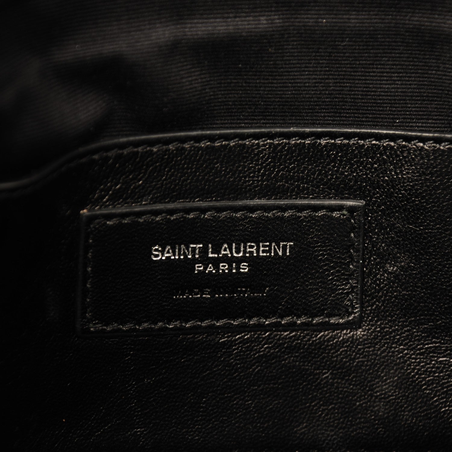 Saint Laurent Sheepskin Matelasse Chevron Monogram Large College Satchel Black 6 of 7