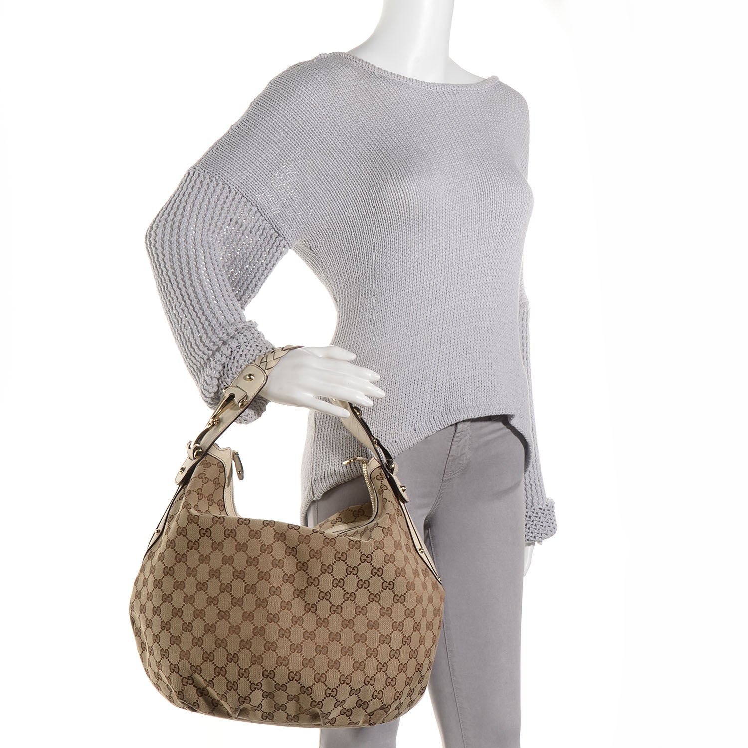 Gucci Monogram Medium Pelham Hobo Off White 2 of 7