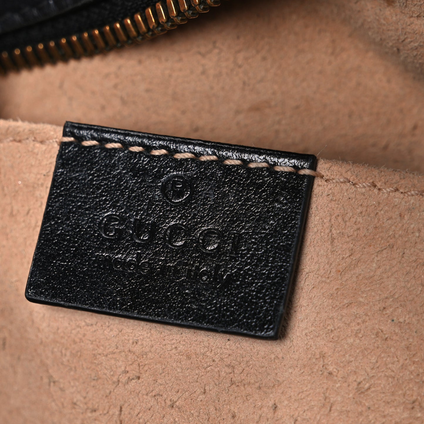 Calfskin Matelasse Small GG Marmont Chain Shoulder Bag Black