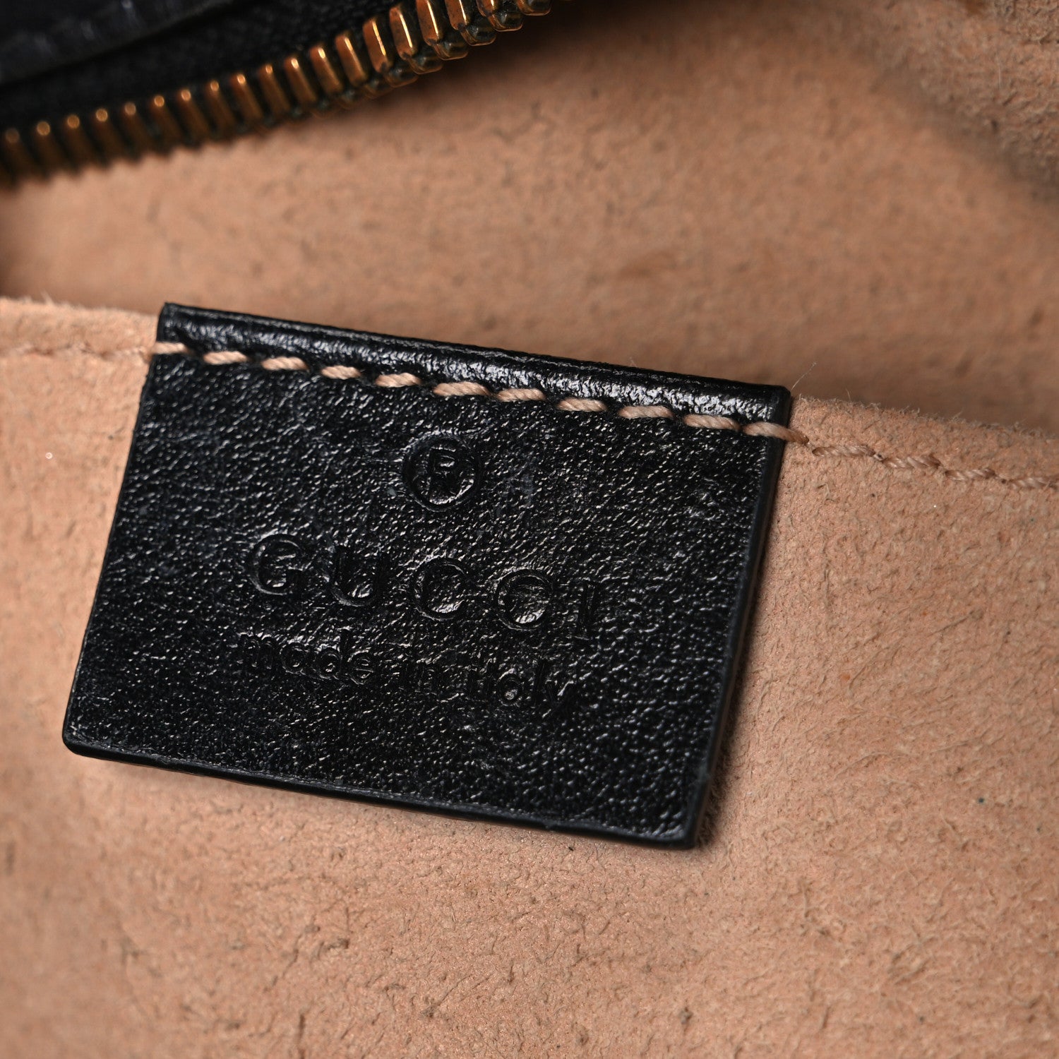 Gucci Calfskin Matelasse Small GG Marmont Chain Shoulder Bag Black 6 of 13