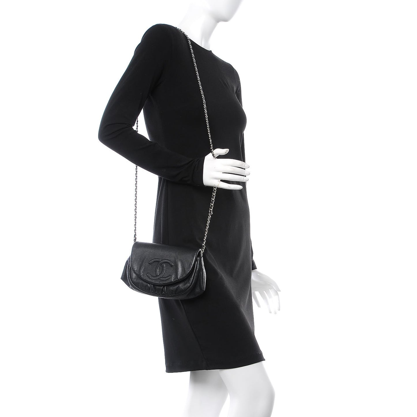 Caviar Half Moon Wallet On Chain WOC Black