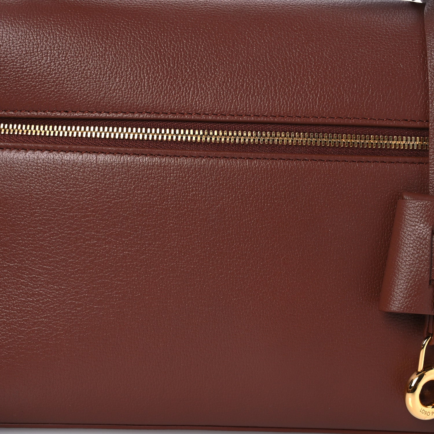 Loro Piana Grained Calfskin Extra Bag L27 Burnt Tan 7 of 10