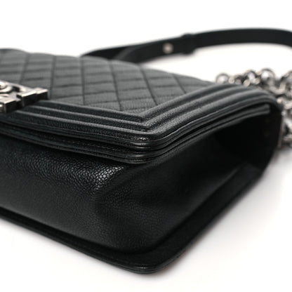 Chanel Caviar Quilted Medium Boy Flap Black 10 of 11