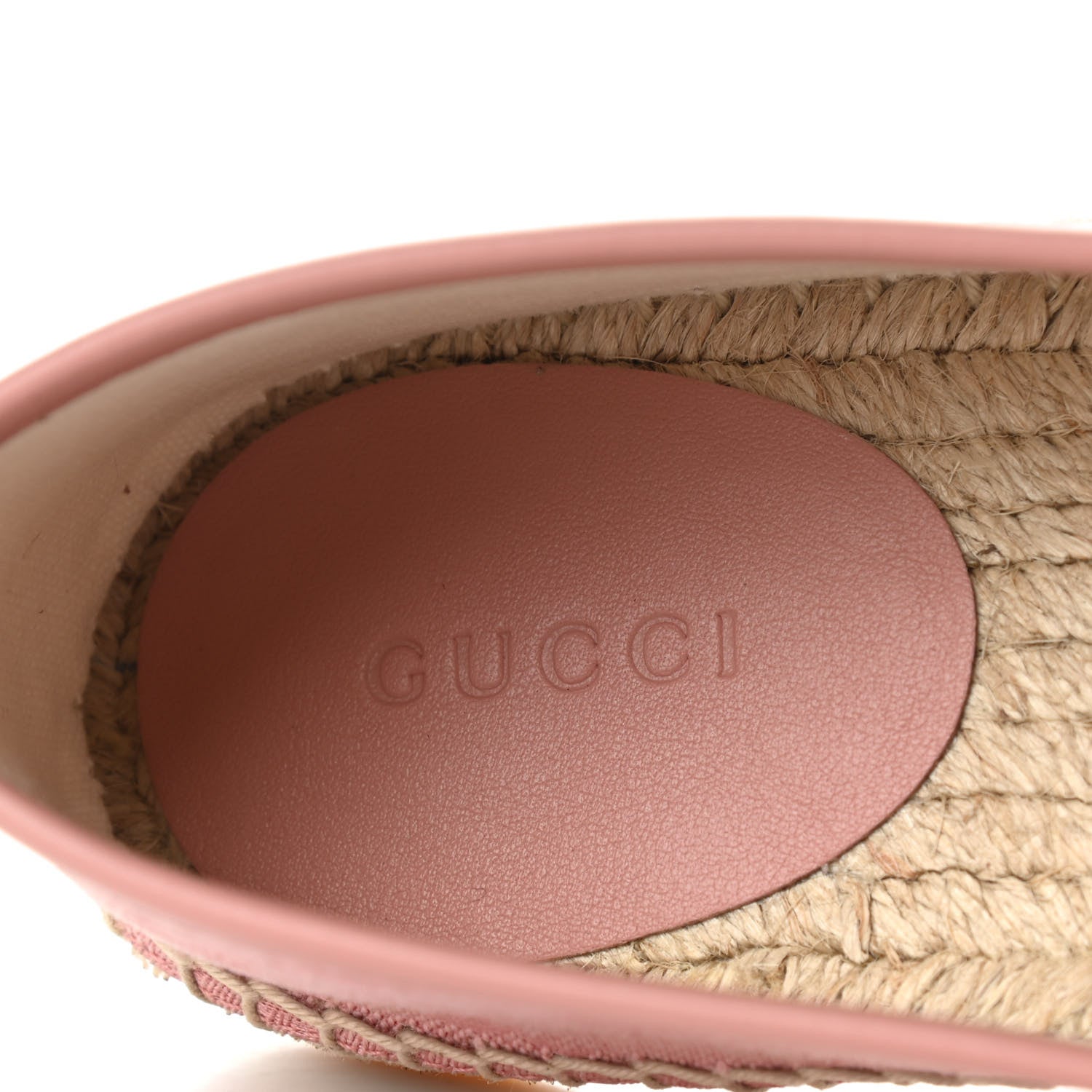Gucci Monogram Espadrilles 37 Soft Pink 7 of 9