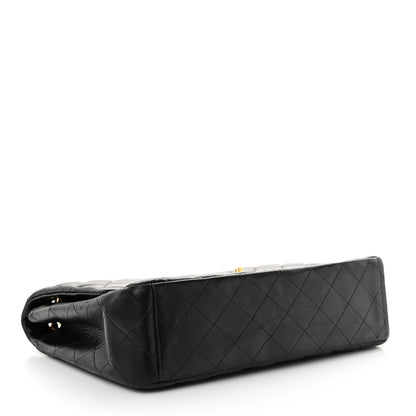 Chanel Lambskin Quilted Maxi Single Flap Black 4 of 12