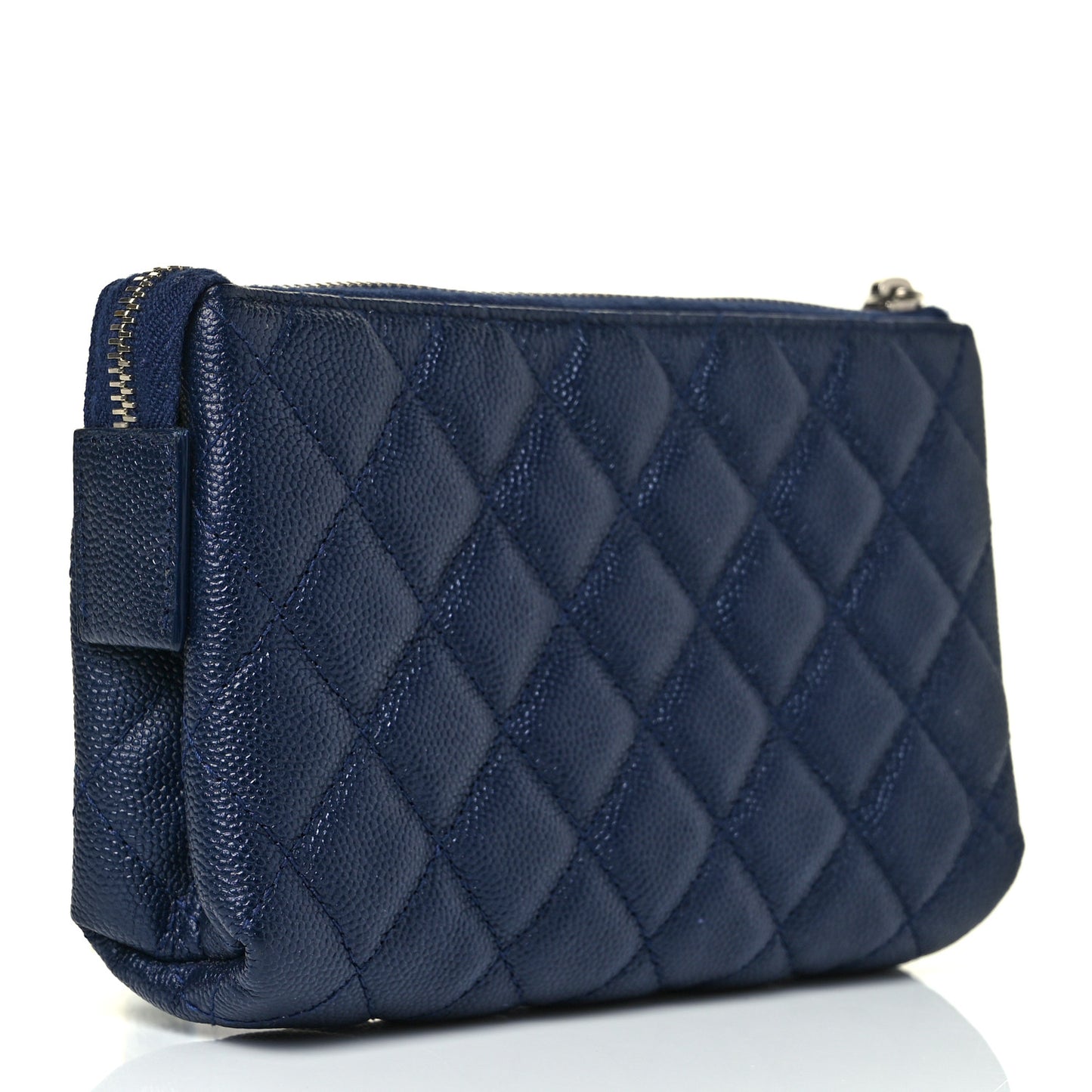 Caviar Quilted Small Pouch Navy