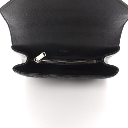 Saint Laurent Sheepskin Matelasse Chevron Monogram Medium College Bag Black 5 of 12