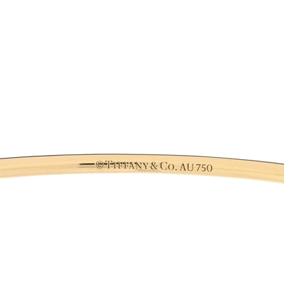 Tiffany 18K Yellow Gold Diamond Metro Hinged Bangle Bracelet 3 of 3