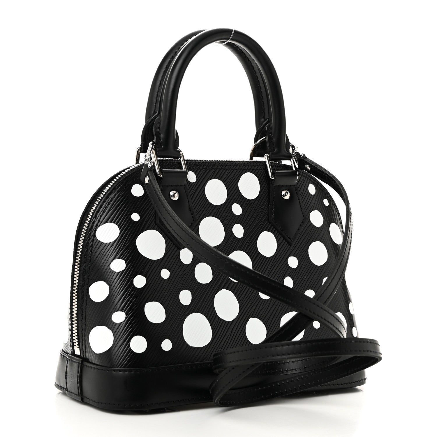 Louis Vuitton X YK Epi Alma BB Black White 3 of 9