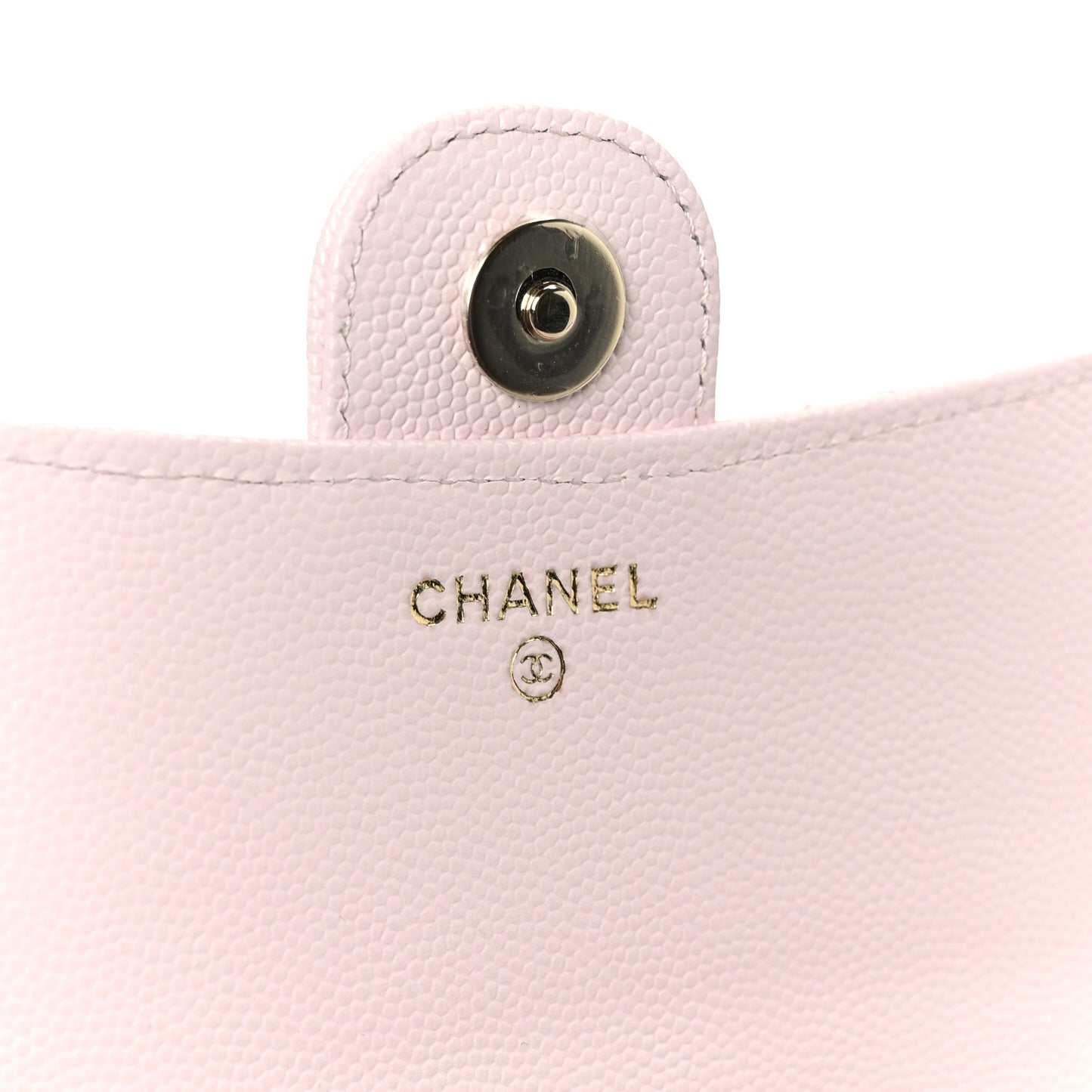 Caviar Quilted Flap Phone Holder With Chain Light Pink