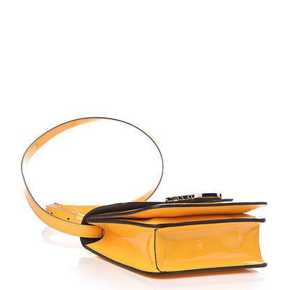 Fendi Vitello Vernice Mou Karligraphy Crossbody Bag Giallo 4 of 10