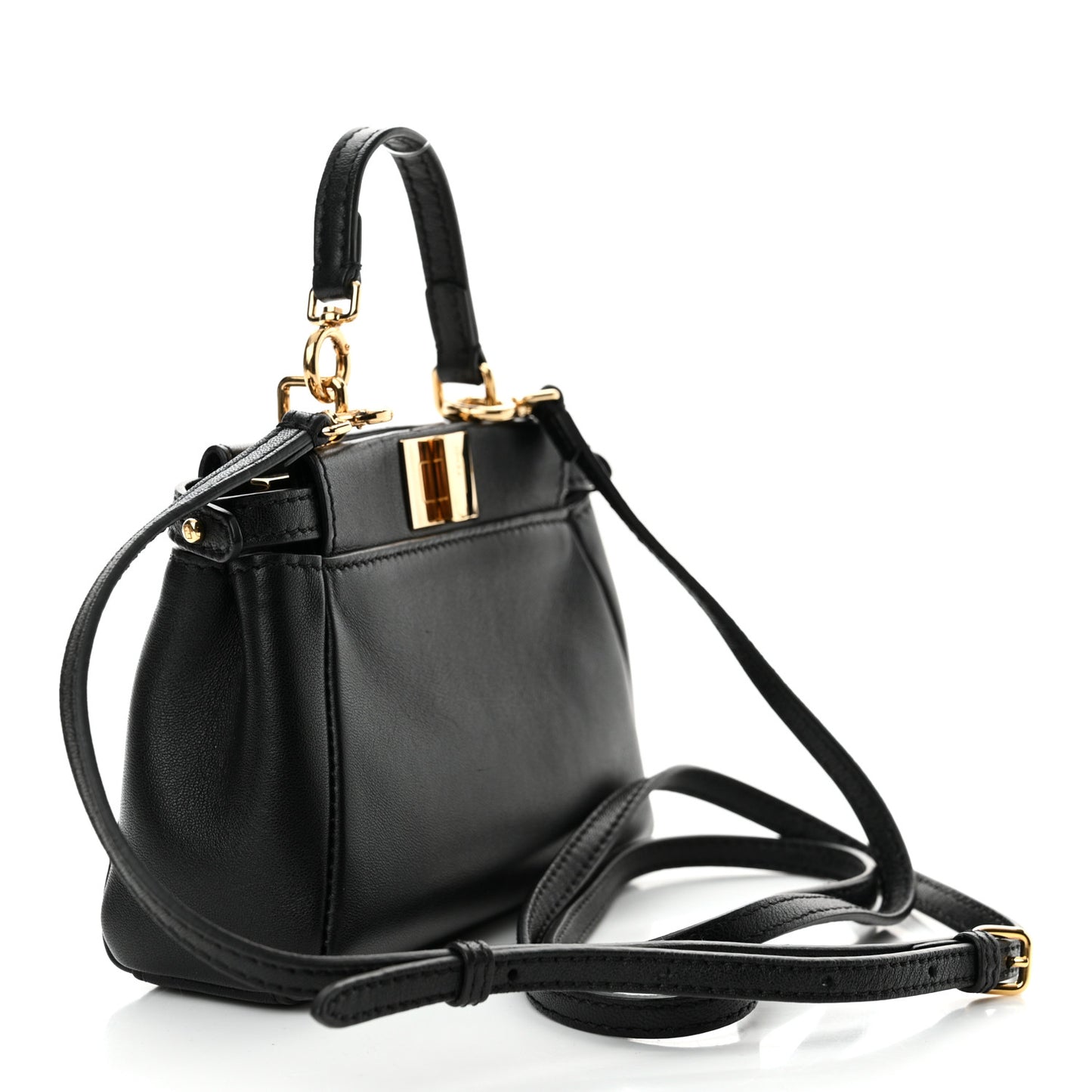 Nappa Micro Peekaboo Iconic Satchel Black