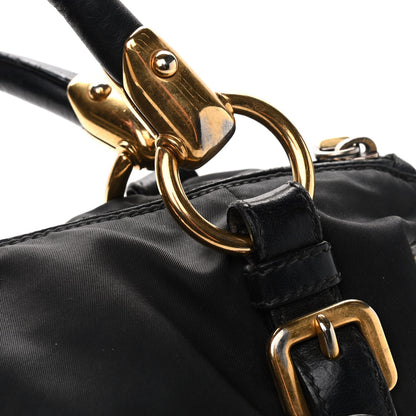 Prada Tessuto Nylon Soft Calfskin Tote Black 18 of 23