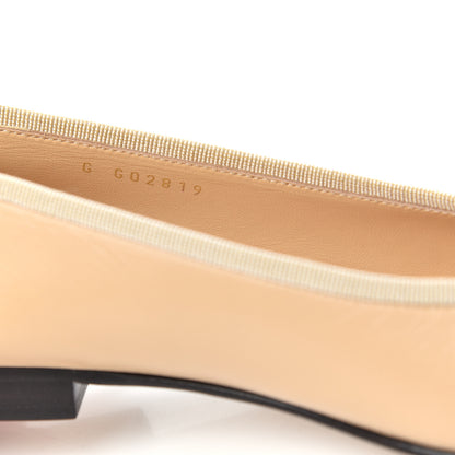 Chanel Lambskin CC Cap Toe Ballerina Flats 36 Beige Black 10 of 11