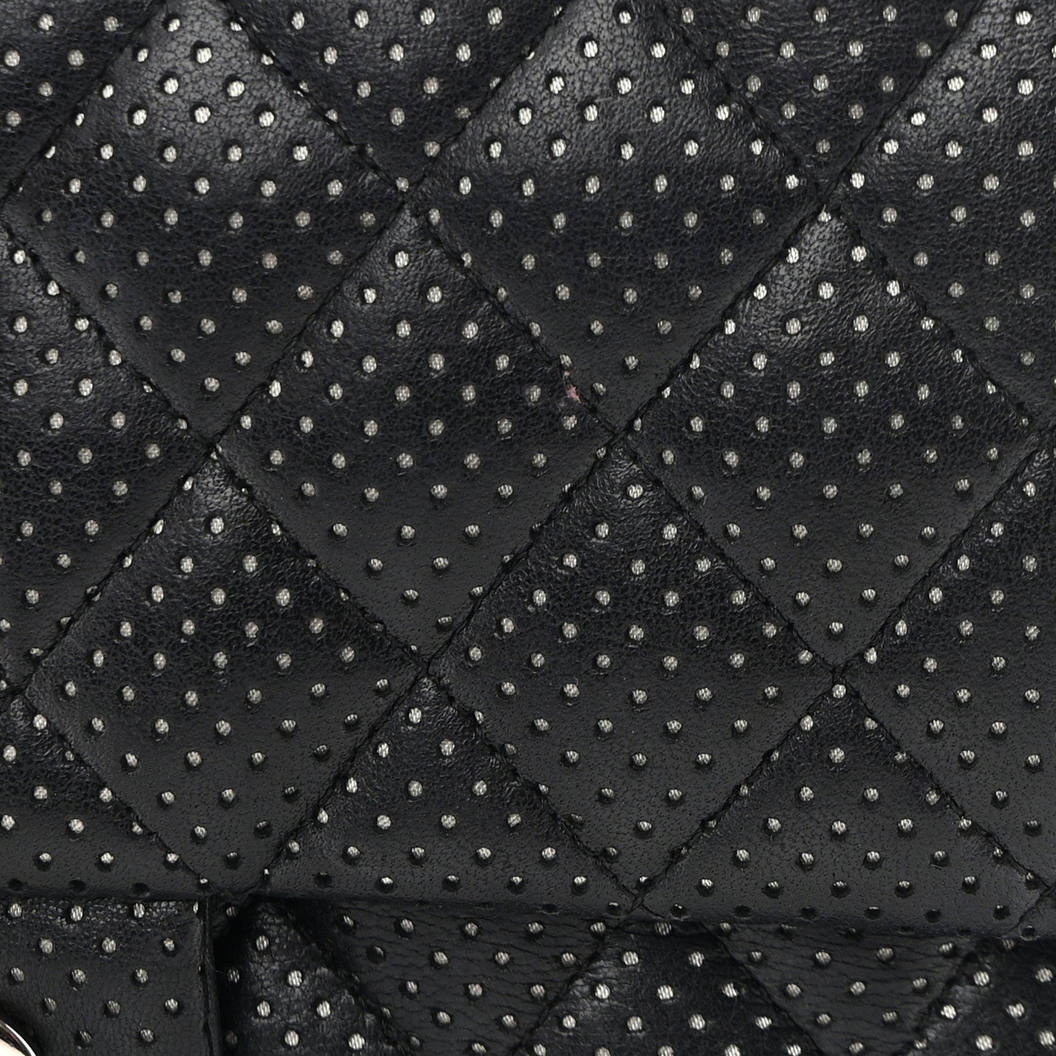 Chanel Lambskin Perforated Medium Double Flap Black 12 of 18