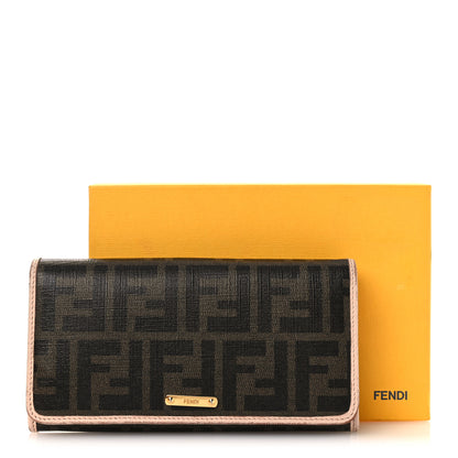 Fendi Zucca Spalmati Vitello Elite Continental Wallet Rose Plaster 14 of 14