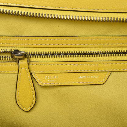 Celine Drummed Calfskin Mini Luggage Citron 6 of 10