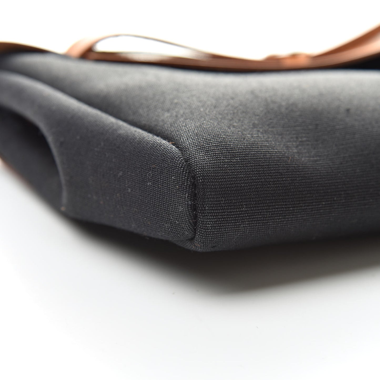 Toile Vache Calfskin Herbag Clutch Natural Black