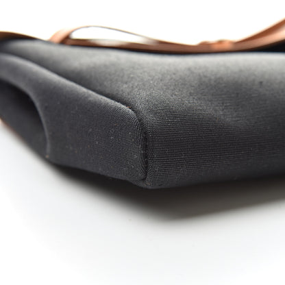Hermes Toile Vache Calfskin Herbag Clutch Natural Black 9 of 12