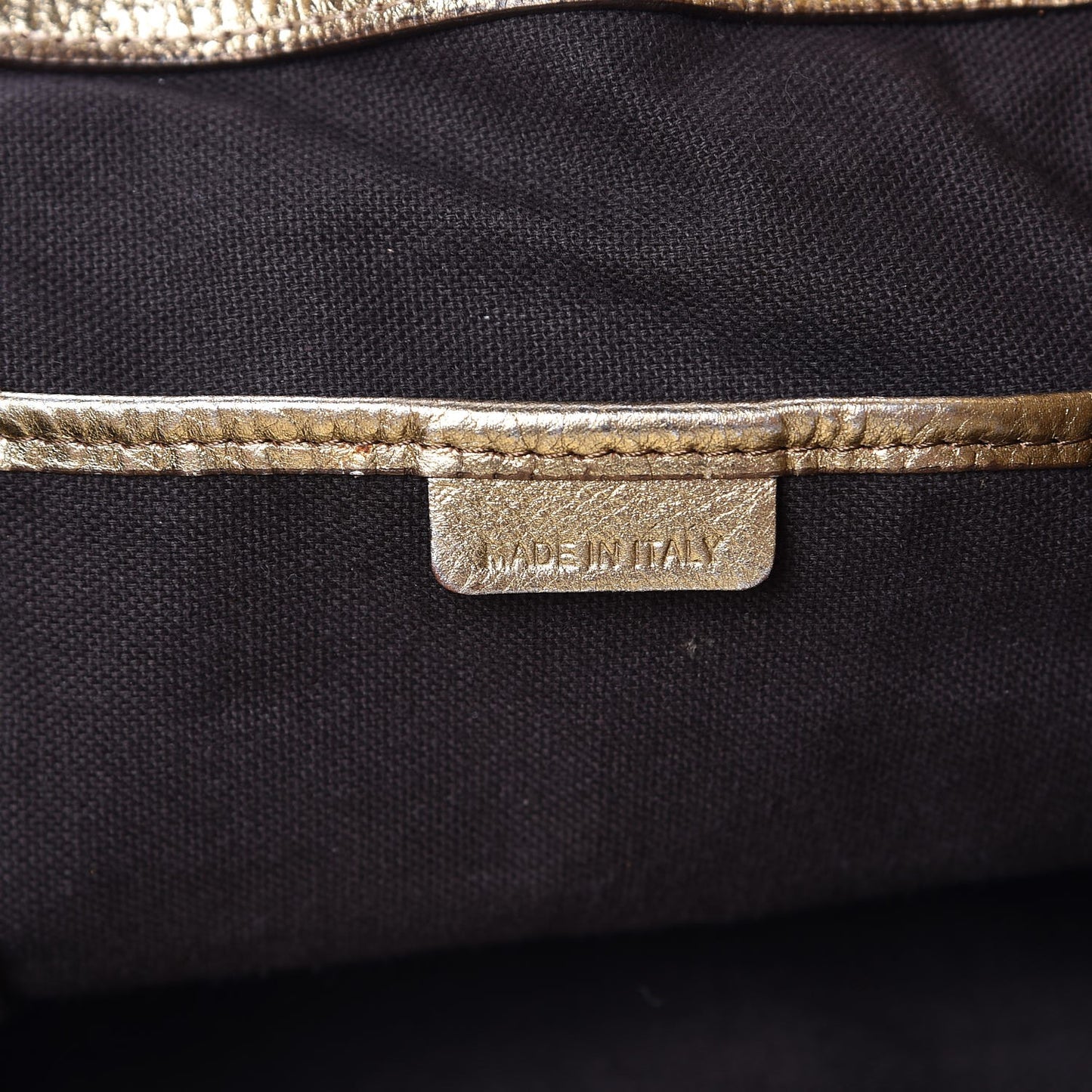 Haymarket Check Drawstring Claudia Bag Gold