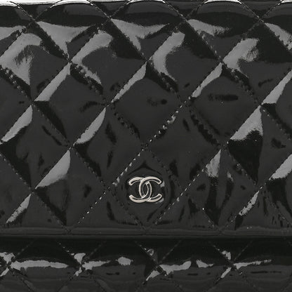 Chanel Patent Calfskin Quilted Beauty CC Clutch Black 8 of 10