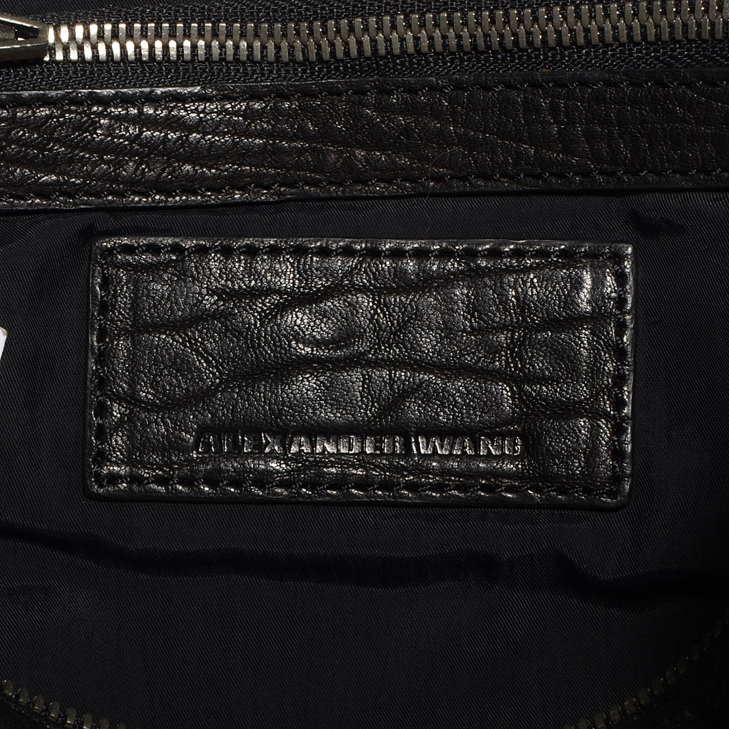 Alexander Wang Pebbled Lambskin Rocco Black with Silver Hardware 6 of 7