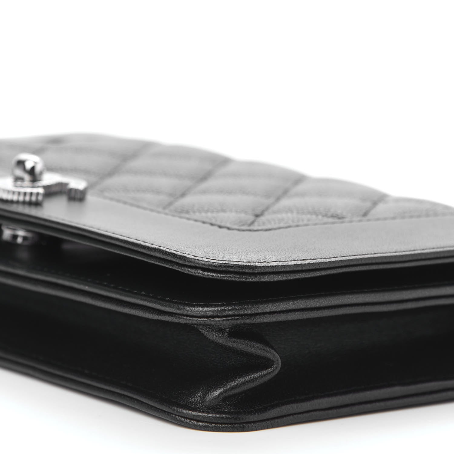 Chanel Caviar Quilted Vintage Mademoiselle Wallet On Chain WOC Black 9 of 9