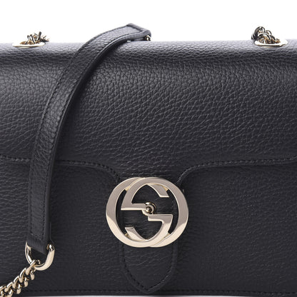 Gucci Dollar Calfskin Small Interlocking G Shoulder Bag Black 9 of 9