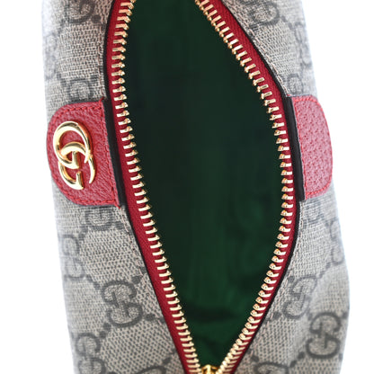 Gucci Soft GG Supreme Monogram Calfskin Small Ophidia Cosmetic Case Beige Ebony Hibiscus Red 4 of 4