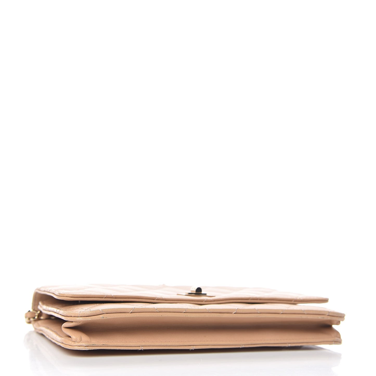 Lambskin Quilted Reissue Wallet On Chain WOC Beige