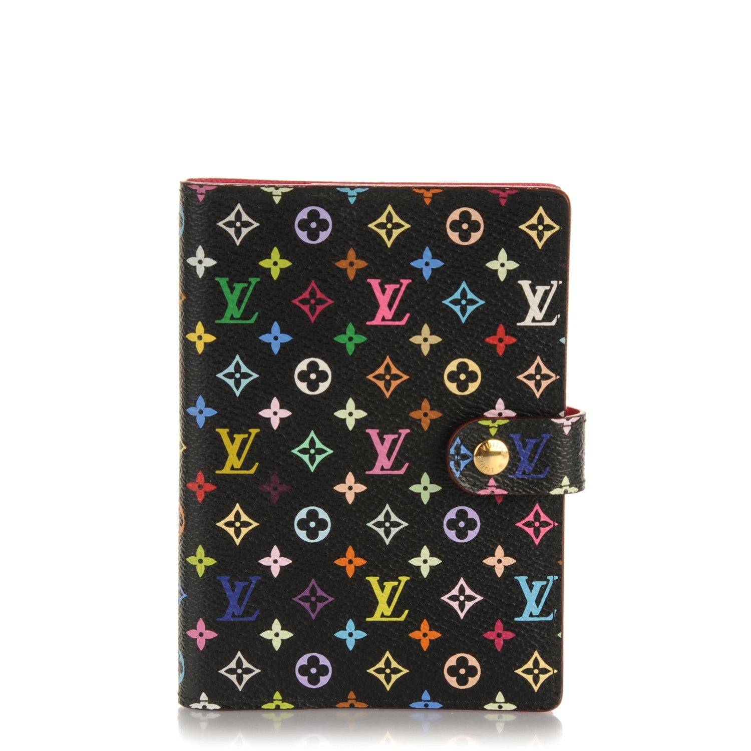 Louis Vuitton Monogram Multicolor Small Ring Agenda Cover Black Grenade 1 of 7