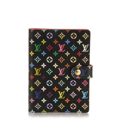 Louis Vuitton Monogram Multicolor Small Ring Agenda Cover Black Grenade 1 of 7