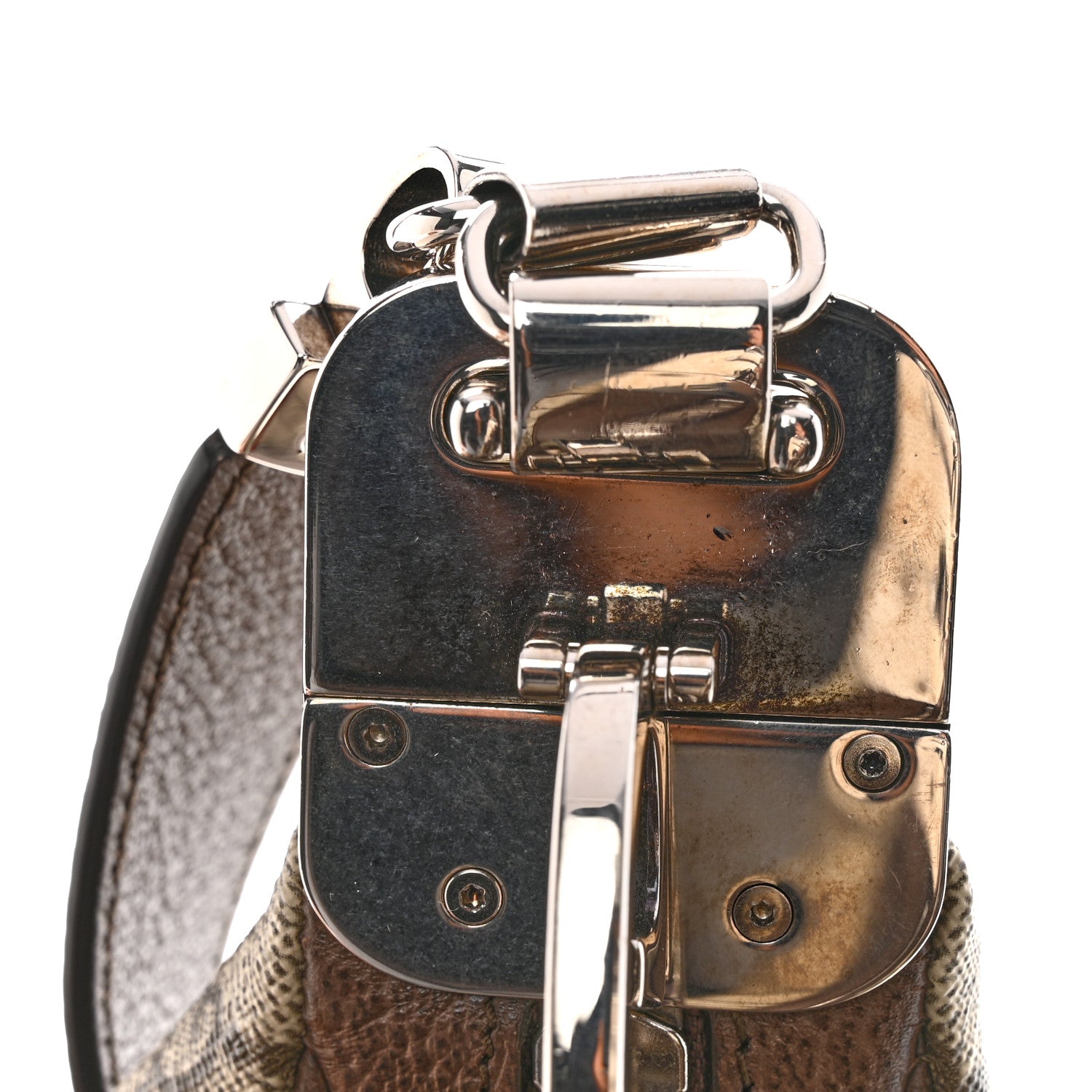 Gucci GG Supreme Monogram Textured Calfskin Web Large Attache Shoulder Bag Beige Ebony New Acero 11 of 12