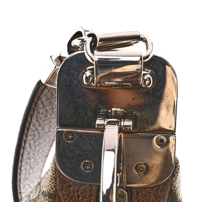 Gucci GG Supreme Monogram Textured Calfskin Web Large Attache Shoulder Bag Beige Ebony New Acero 11 of 12