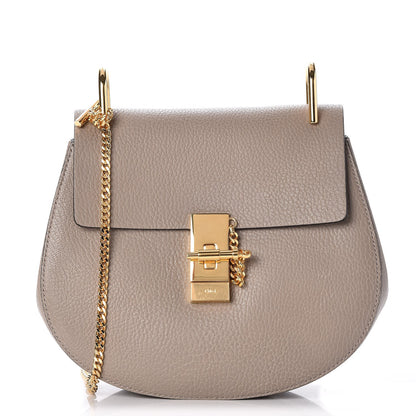 Chloe Grained Lambskin Drew Shoulder Bag Motty Grey 1 of 7