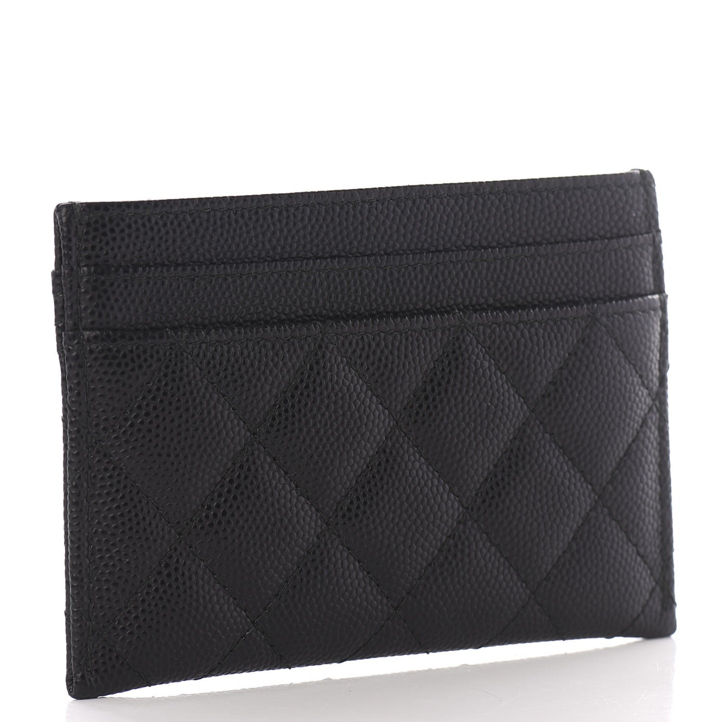 Caviar Quilted Boy Card Holder Black