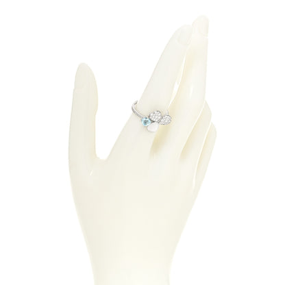 Tiffany Platinum Diamond Aquamarine Paper Flowers Ring 54 7 2 of 6