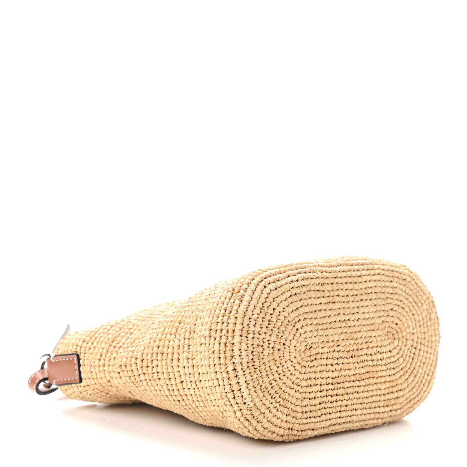 Loewe Calfskin Raffia Paulas Ibiza Pochette Bag Natural Tan 4 of 10