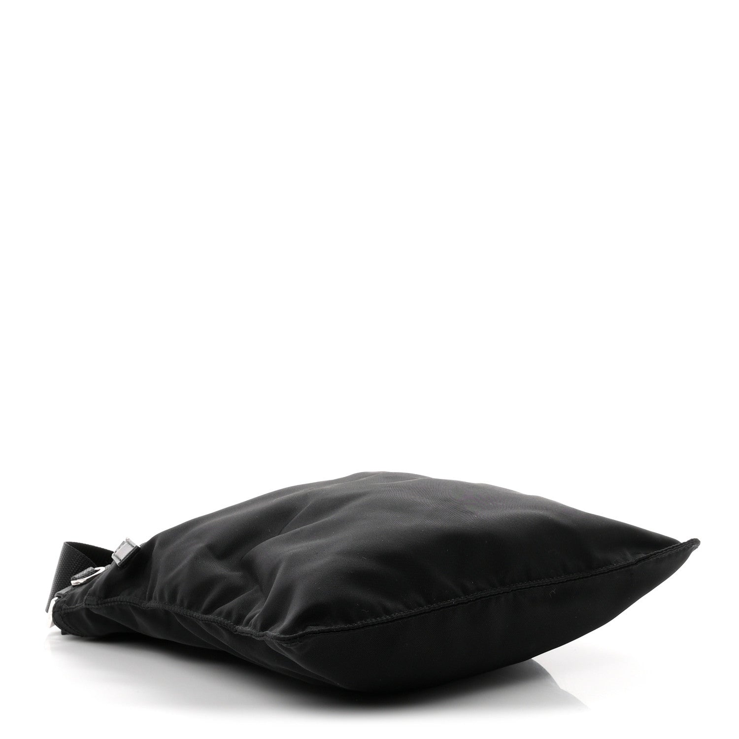 Prada Tessuto Nylon Saffiano Flat Messenger Bag Black 4 of 10