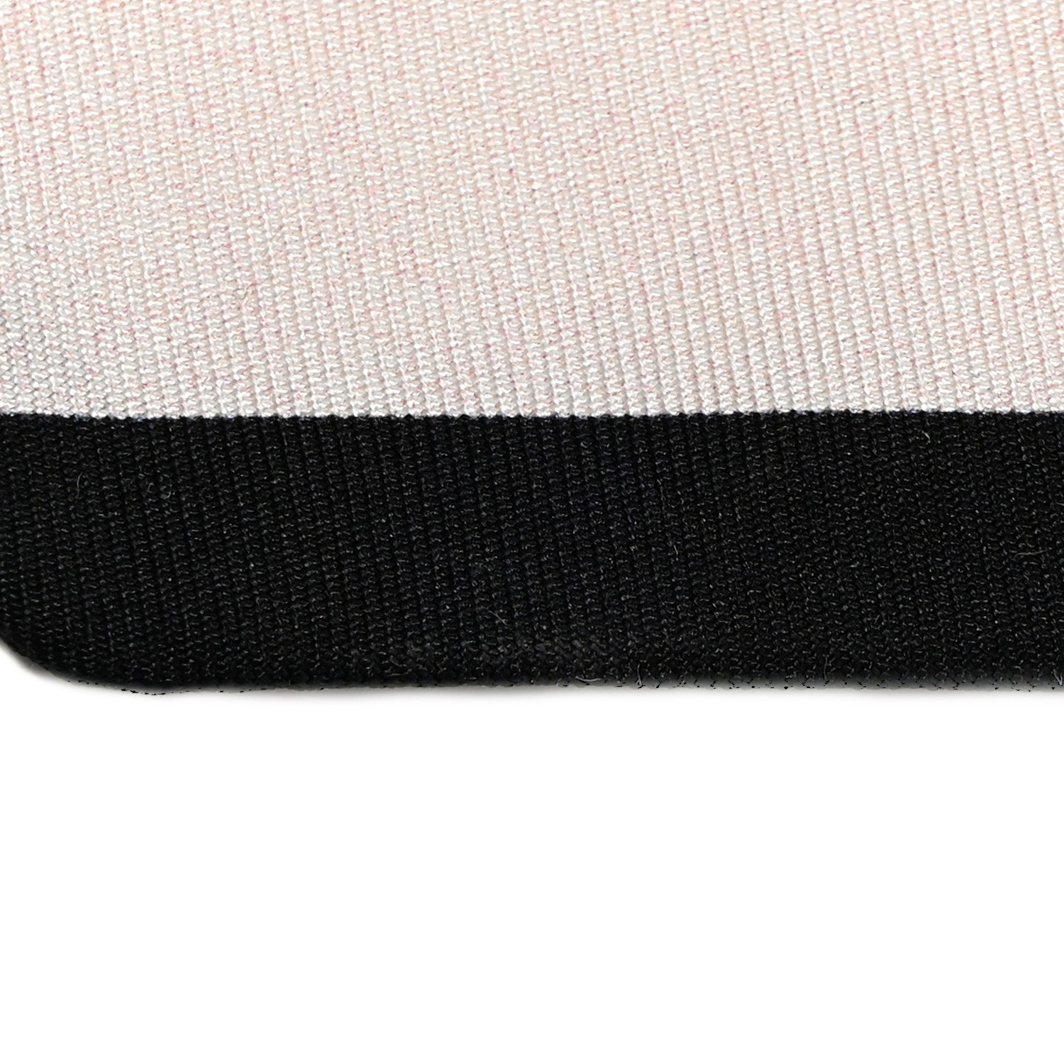 Chanel Silk Logo Slim Bandeau Scarf Ecru Black 7 of 7