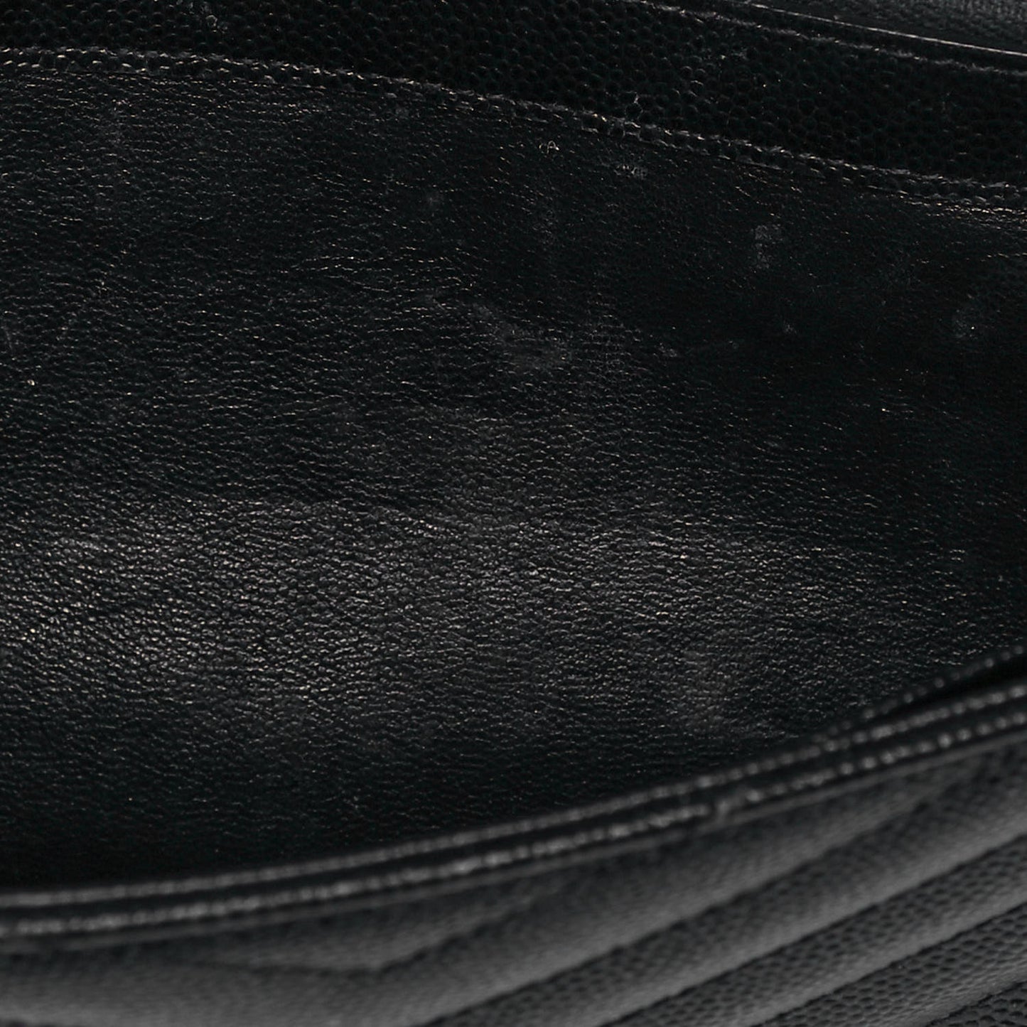 Grain De Poudre Matelasse Chevron Monogram Chain Wallet Black