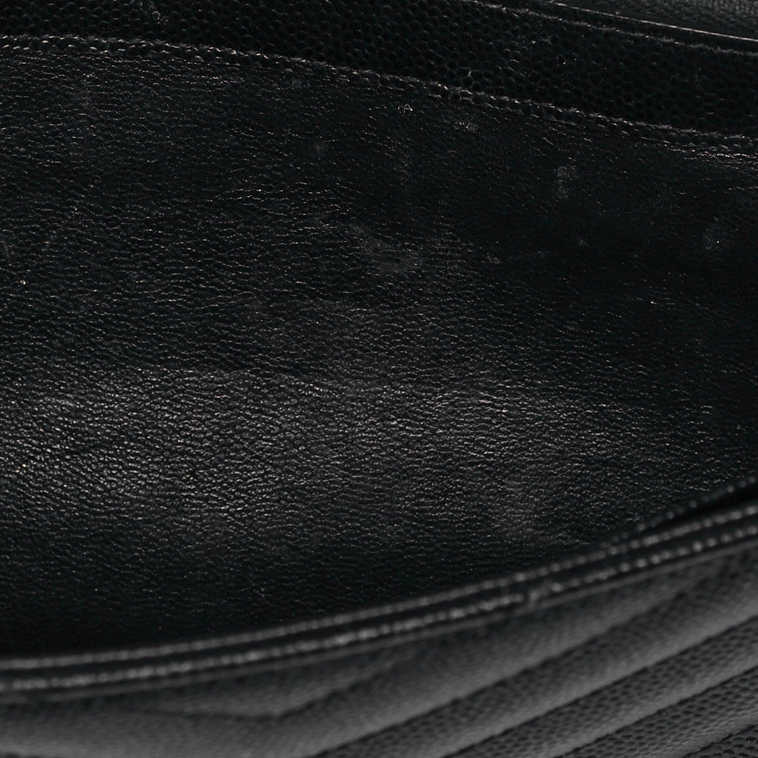 Saint Laurent Grain De Poudre Matelasse Chevron Monogram Chain Wallet Black 13 of 14