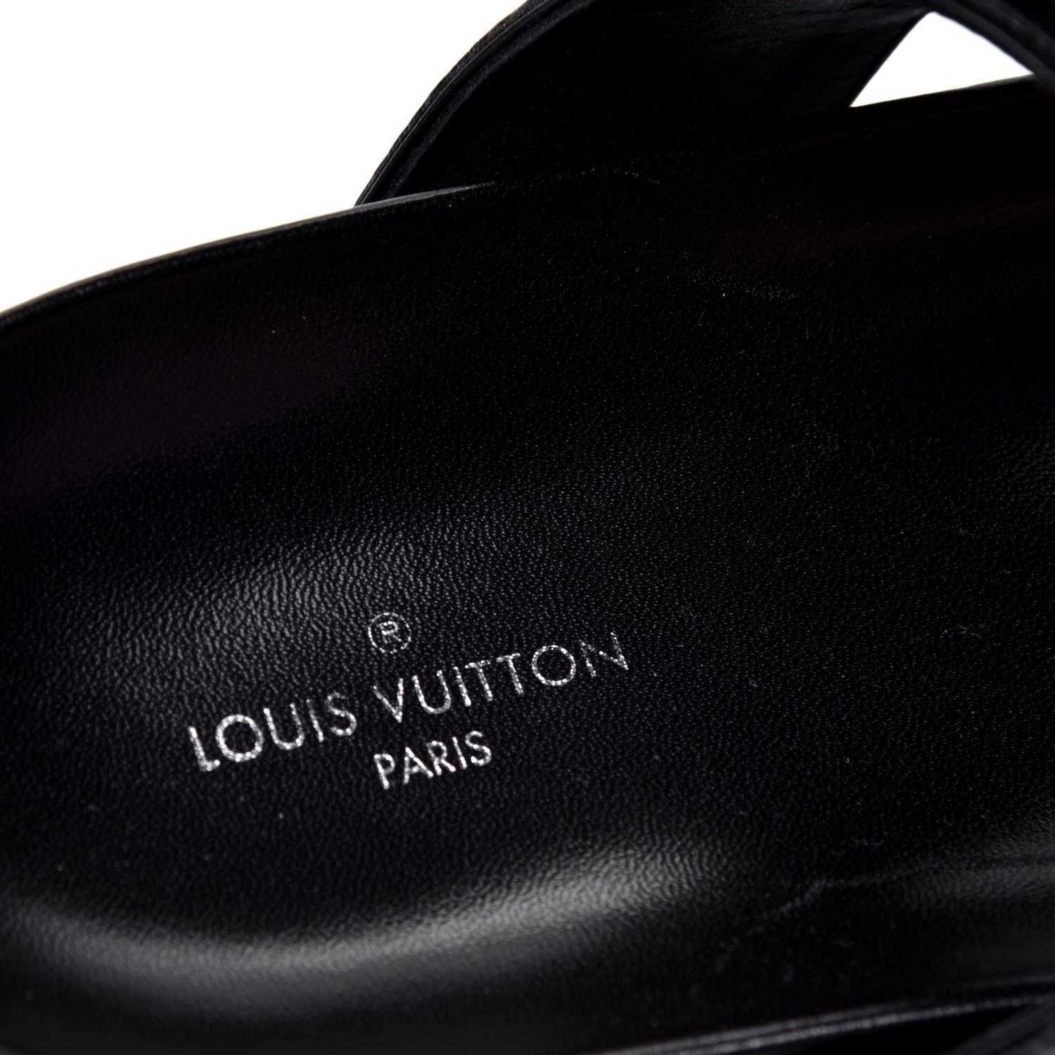 Louis Vuitton Bom Dia Flat Mule Sandals 37 Black 9 of 9